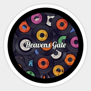 Heavens Gate / Vinyl Records Style Sticker